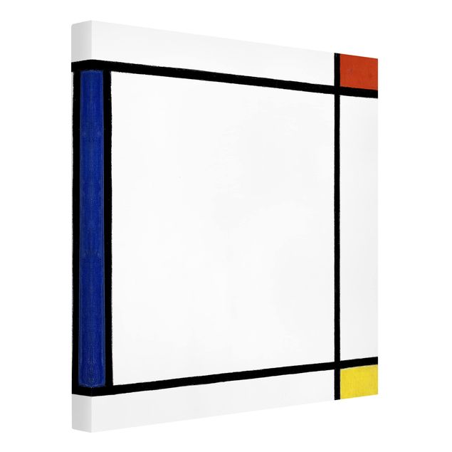Quadri moderni per arredamento Piet Mondrian - Composizione III con rosso, giallo e blu
