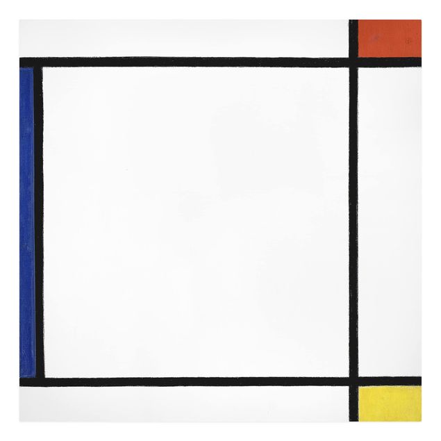 Quadri astratti moderni Piet Mondrian - Composizione III con rosso, giallo e blu