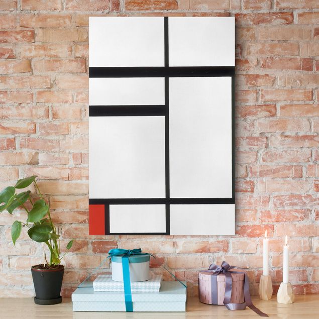 Quadri Impressionismo Piet Mondrian - Composizione con rosso, nero e bianco