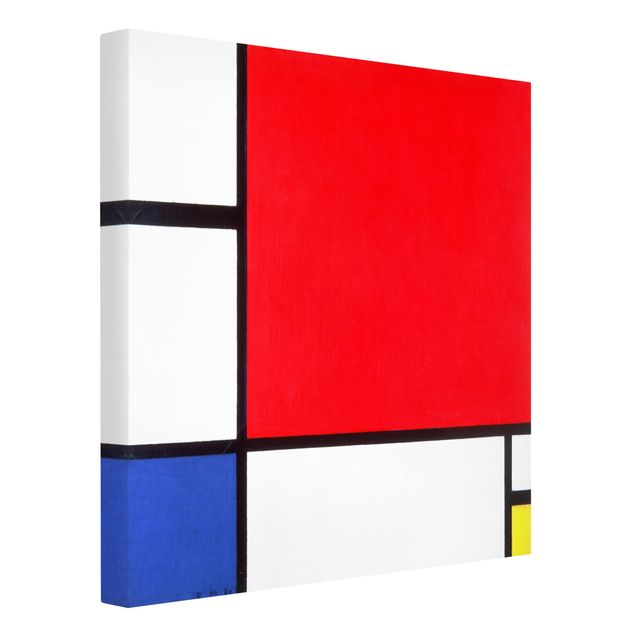 Quadro moderno Piet Mondrian - Composizione con rosso, blu e giallo