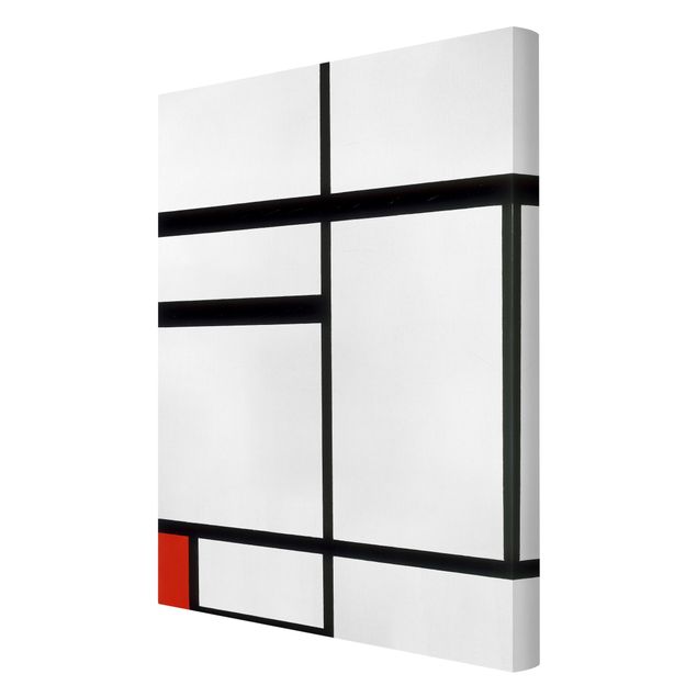 Riproduzione quadri famosi Piet Mondrian - Composizione con rosso, nero e bianco