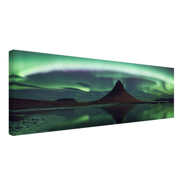 Quadro moderno L'aurora boreale in Islanda