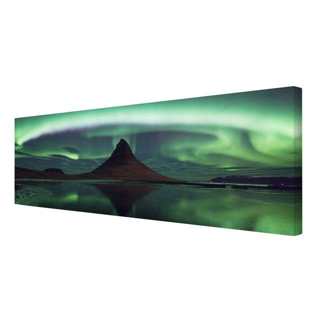 Stampe su tela paesaggio L'aurora boreale in Islanda