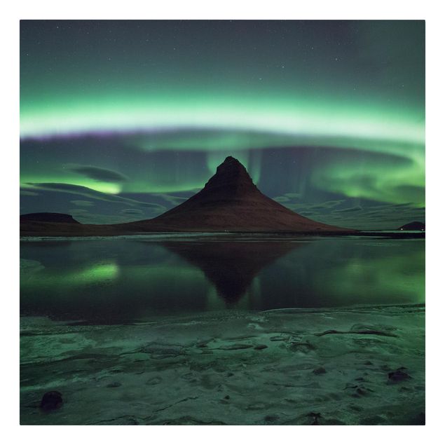 Quadri natura L'aurora boreale in Islanda