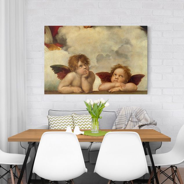 Stile di pittura Raffael - Due angeli. Dettaglio da La Madonna Sistina