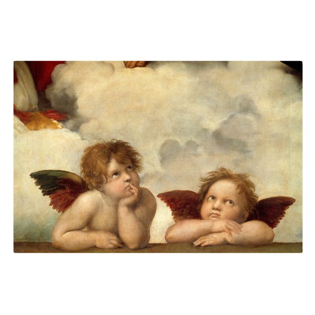 Quadri su tela spirituali Raffael - Due angeli. Dettaglio da La Madonna Sistina