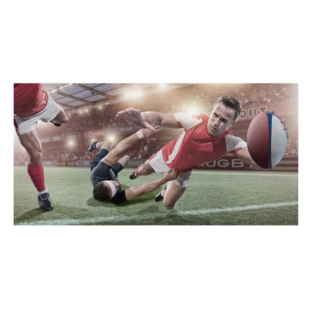 Stampa su tela Rugby in movimento
