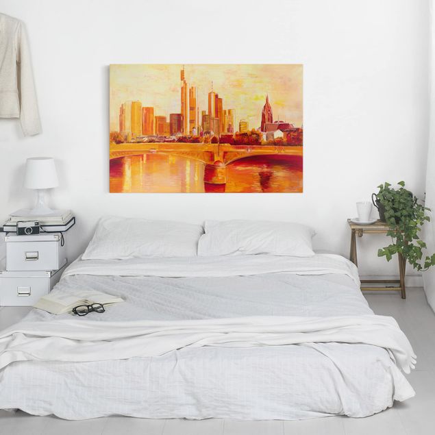 Riproduzioni su tela quadri famosi Petra Schüßler - Skyline di Francoforte
