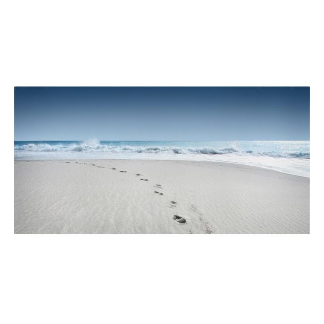 Quadri con spiaggia e mare Tracce nella sabbia