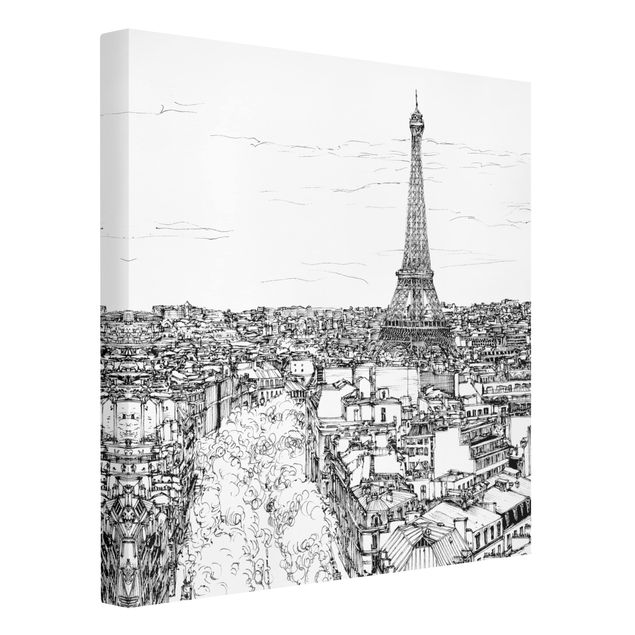 Quadri bianco e nero Città studio - Parigi