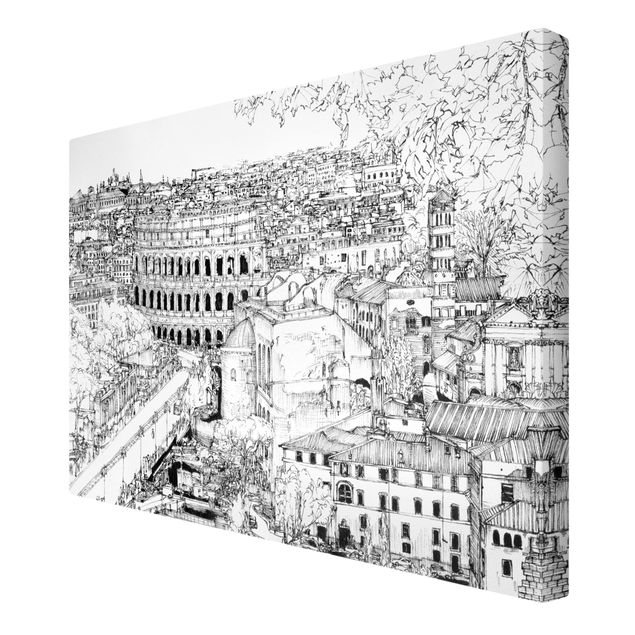Quadri su tela Studio della città - Roma