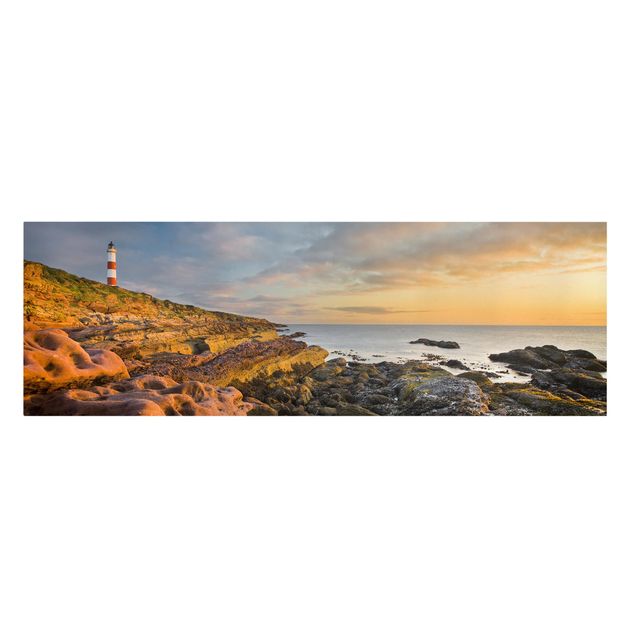 Quadri moderni   Faro di Tarbat Ness e tramonto sull'oceano