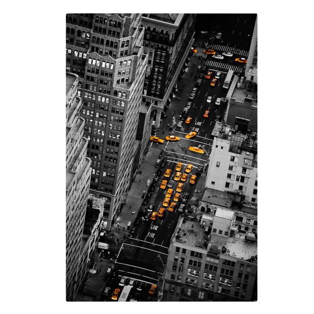 Quadri in bianco e nero Taxi luci Manhattan