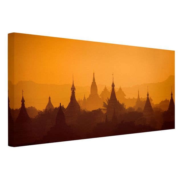 Quadri arancioni Città Tempio in Myanmar