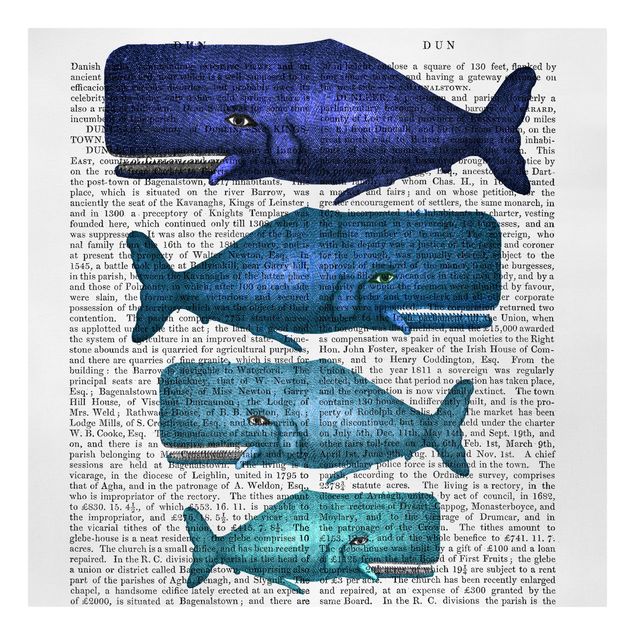 Stampe Lettura con animali - Famiglia di balene