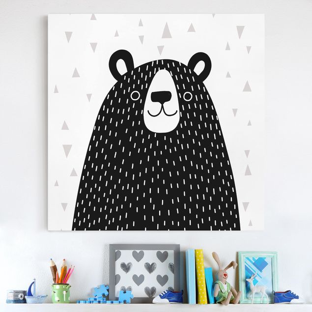 Quadro orso Zoo con disegni - Orso