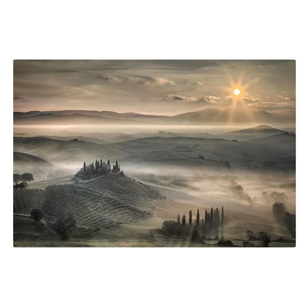 Quadri su tela paesaggio Toscana al mattino