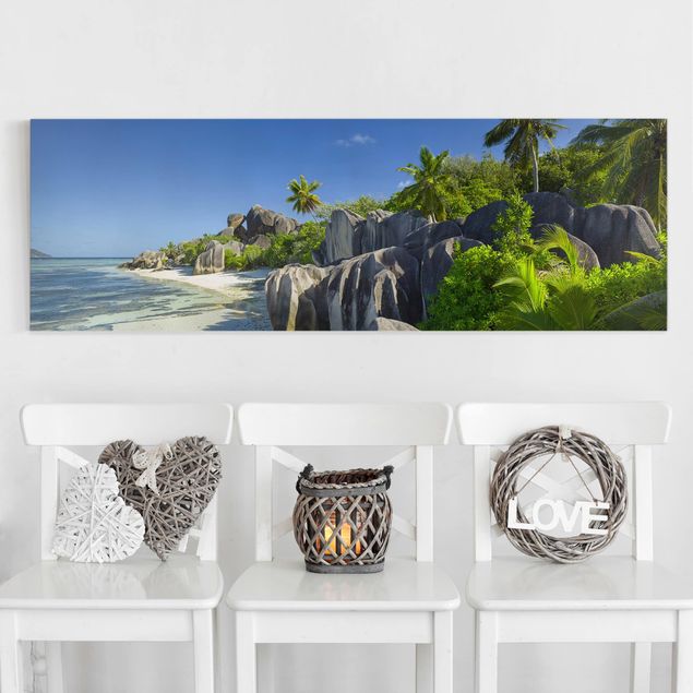 Quadri su tela con spiaggia Spiaggia da sogno Seychelles