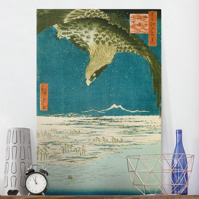 Quadri su tela con cani Utagawa Hiroshige - La pianura presso Fukagawa Susaki