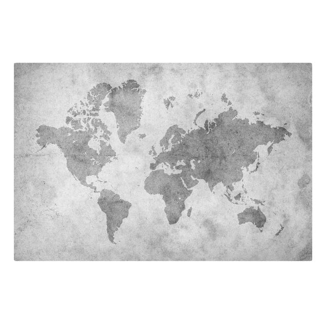 Quadri su tela Mappa del mondo vintage II