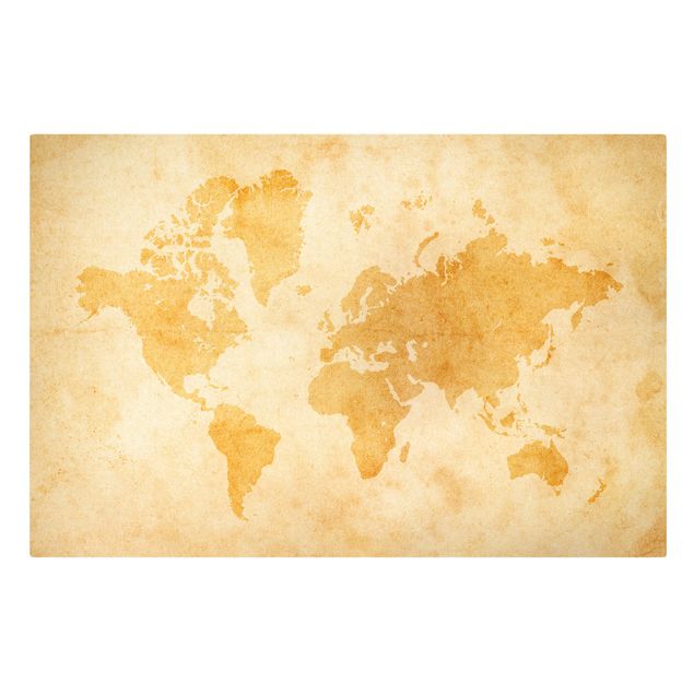 Quadri stampe Mappa del mondo vintage