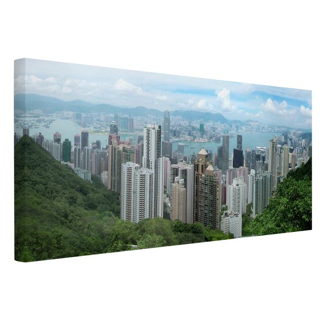 Quadri skyline  Guardando Hongkong