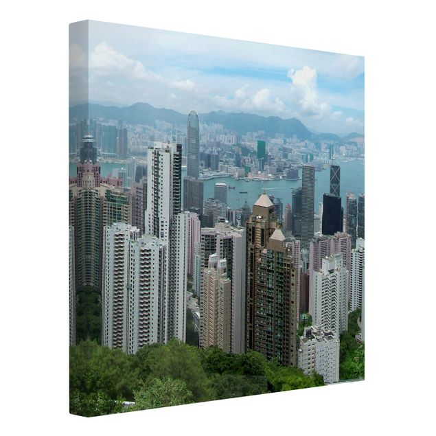Quadri città Guardando Hongkong