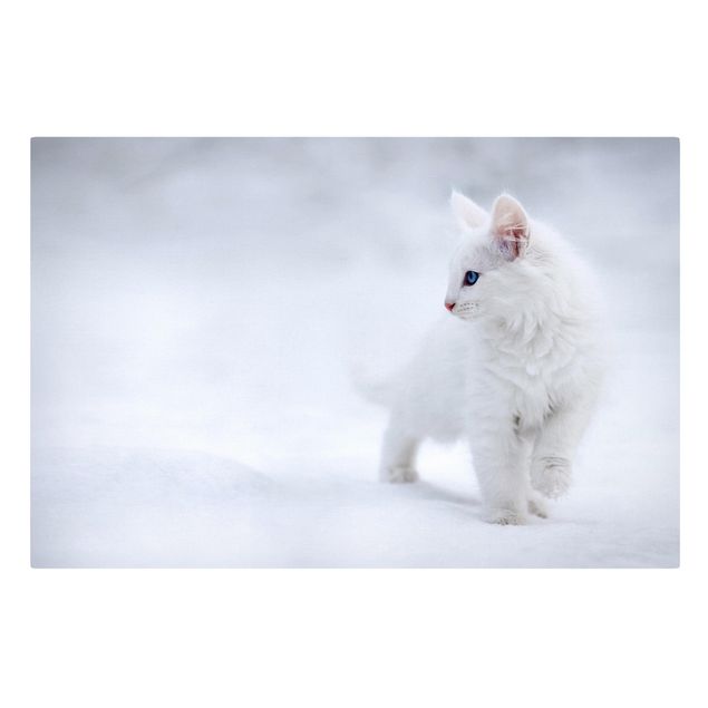 Quadro su tela animali Bianco come la neve