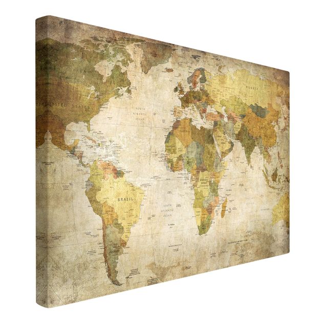 Quadri verdi Map of the world