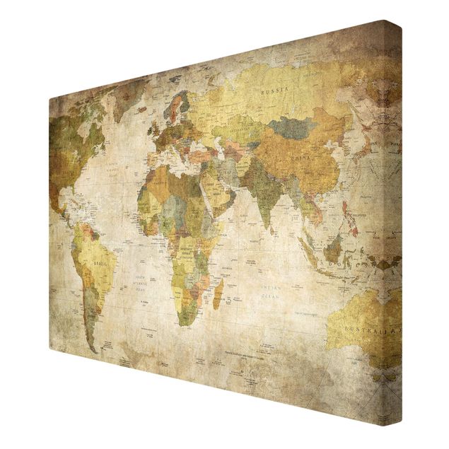 Stampe su tela Map of the world