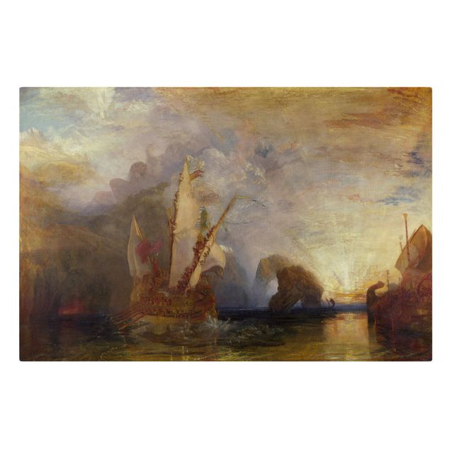 Quadri su tela con tramonto William Turner - Ulisse