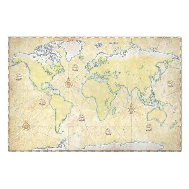 Tela mappamondo World Map