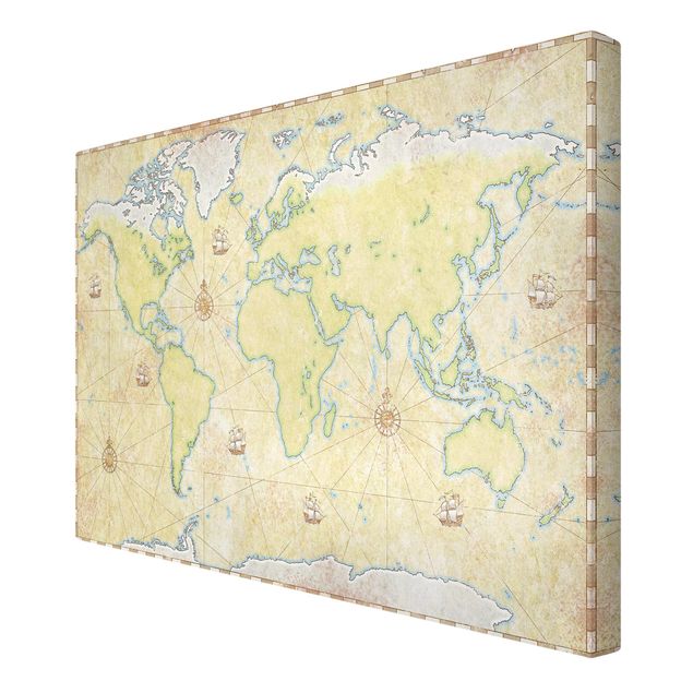 Quadro verde World Map
