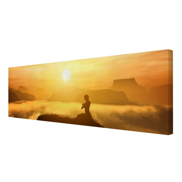 Quadri su tela con tramonto Yoga Meditazione