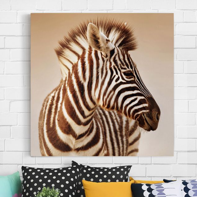 Quadri Africa Ritratto di piccola zebra