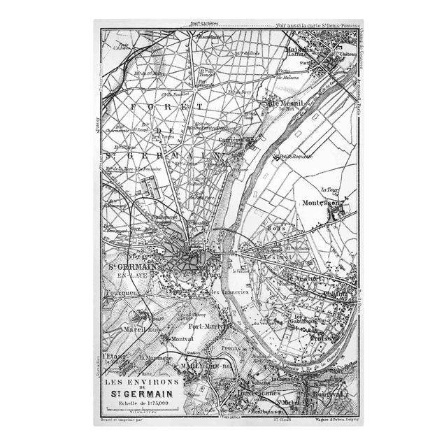 Quadri mappamondo Mappa vintage St Germain Parigi