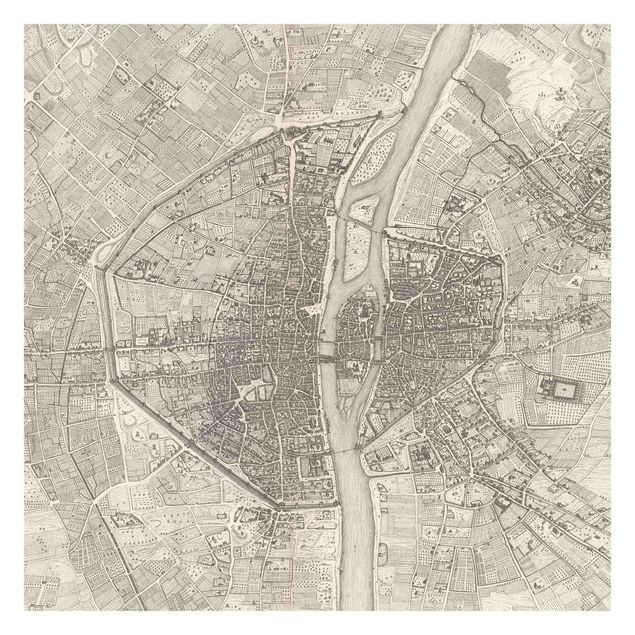 Carte da parati mappamondo Mappa vintage Paris
