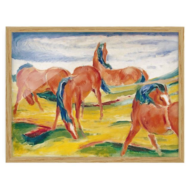 Quadri espressionisti Franz Marc - Cavalli al pascolo