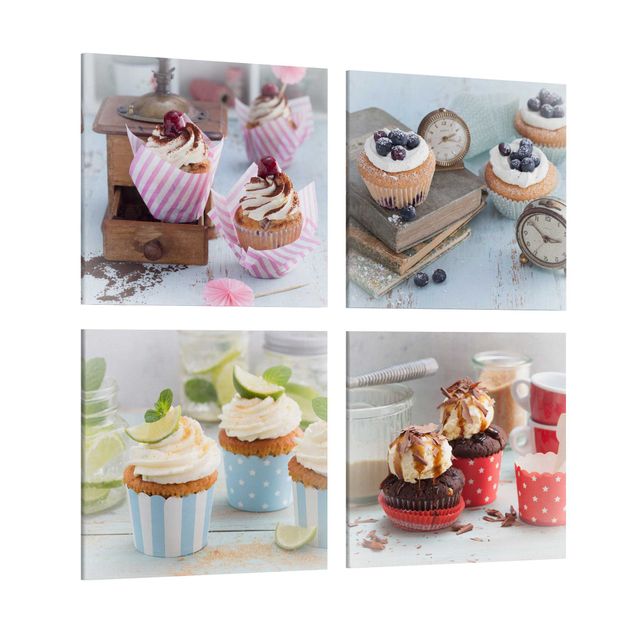 Stampe Cupcake vintage con topping