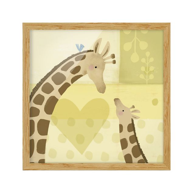 Quadri moderni per arredamento Io e la mamma - Giraffe