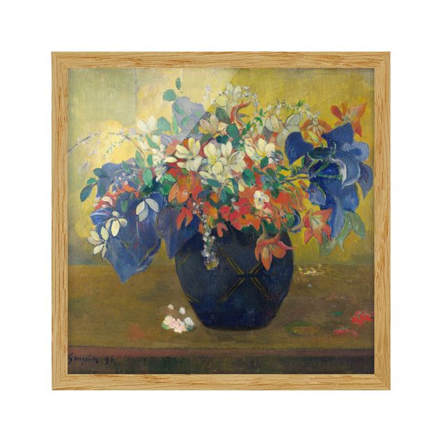 Quadri con cornice con fiori Paul Gauguin - Fiori in un vaso