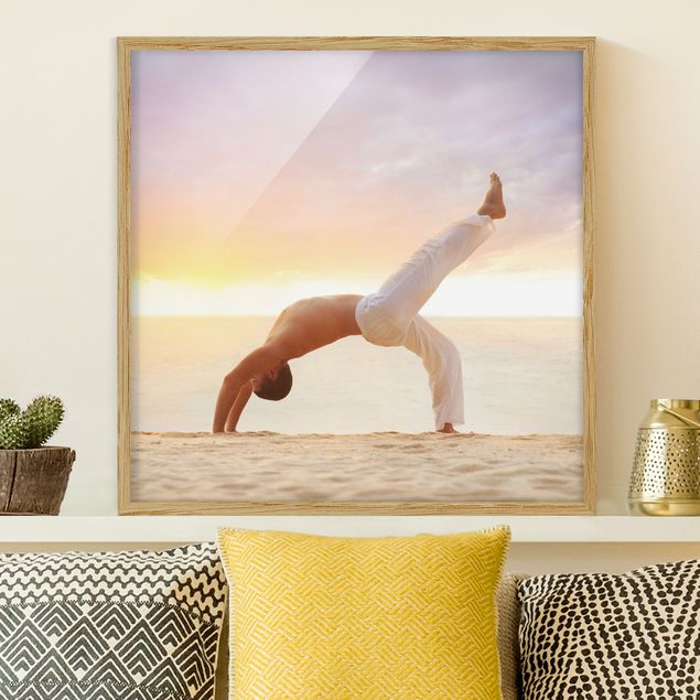 Quadro moderno Yoga al mattino