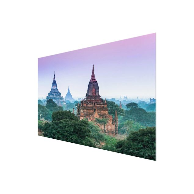 Quadri in vetro con paesaggio Terreno del tempio a Bagan