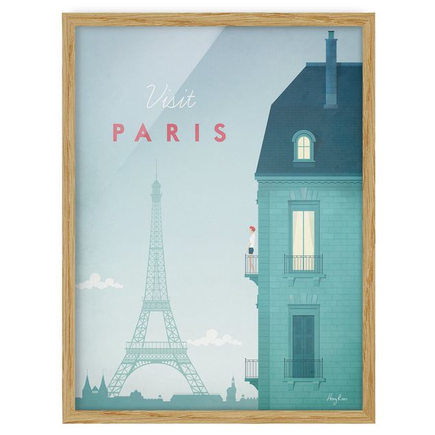 Quadro città Poster di viaggio - Parigi