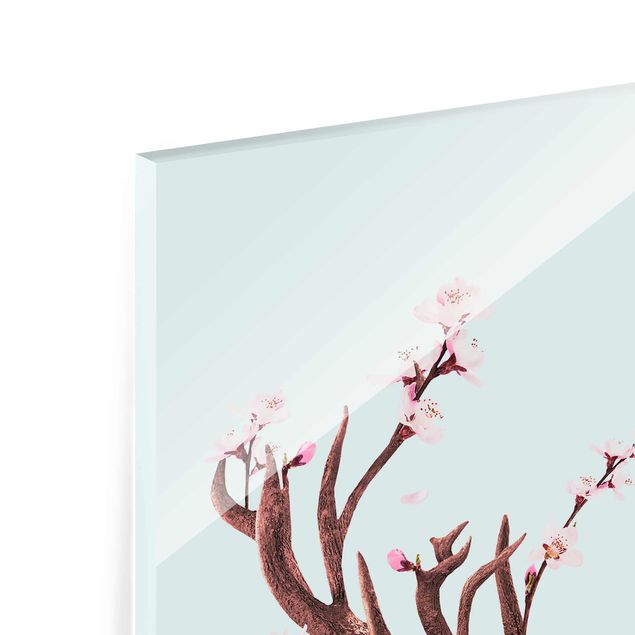 Quadri Jonas Loose Cervo con fiori di ciliegio