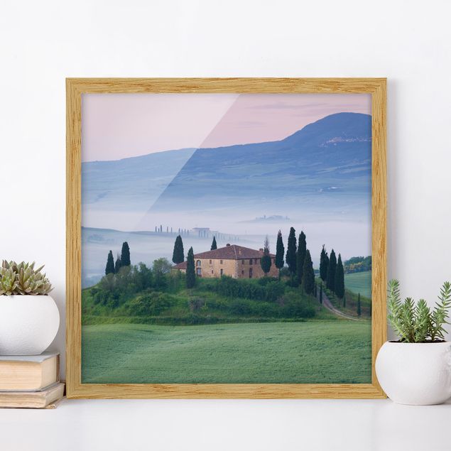 Quadro paesaggio Alba in Toscana