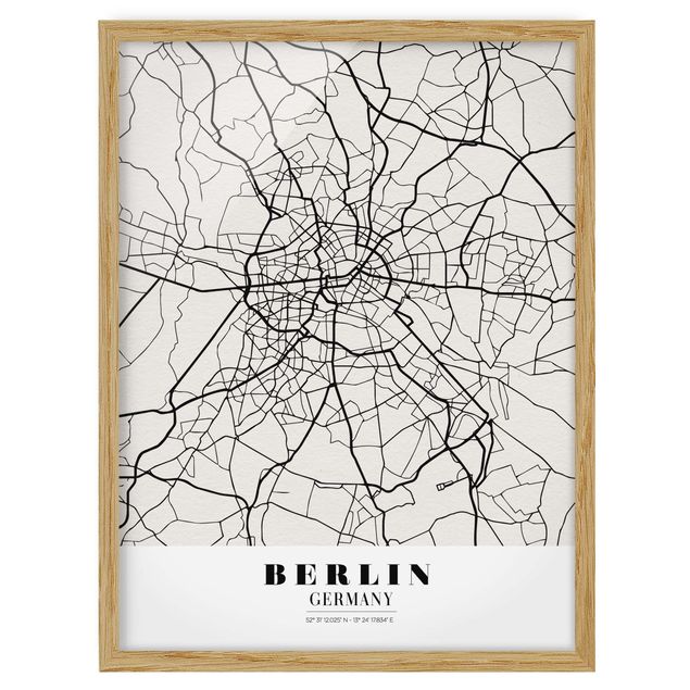 Stampe Mappa di Berlino - Classica
