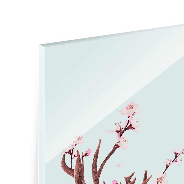 Quadri Jonas Loose Cervo con fiori di ciliegio