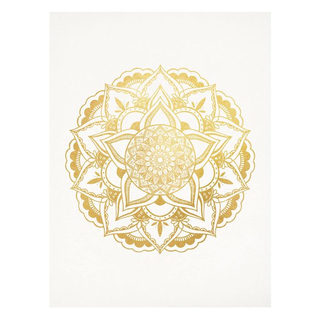 Stampe su tela Mandala - Illustrazione Ornamentale Bianco Nero