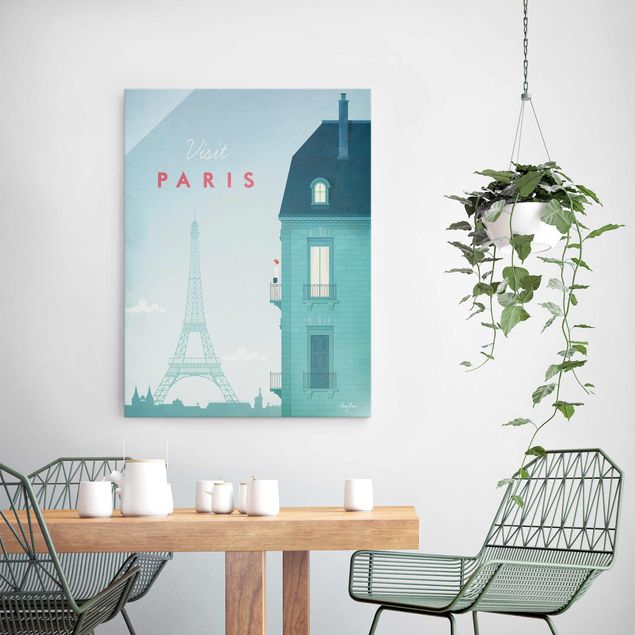 Quadri in vetro architettura e skylines Poster di viaggio - Parigi